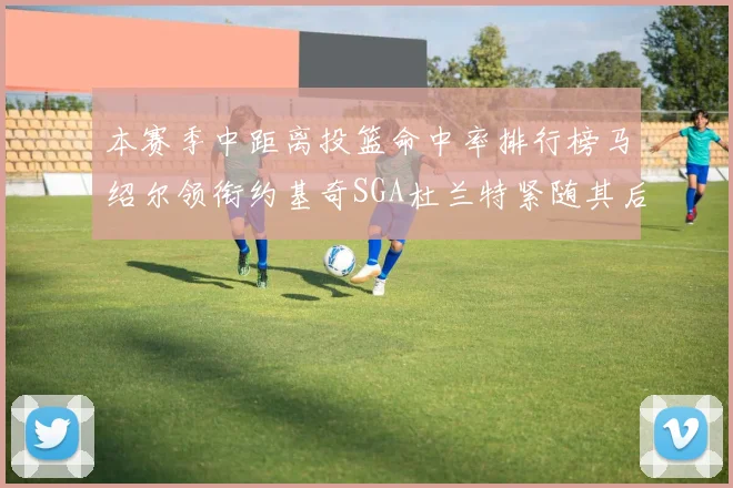 本赛季中距离投篮命中率排行榜马绍尔领衔约基奇SGA杜兰特紧随其后